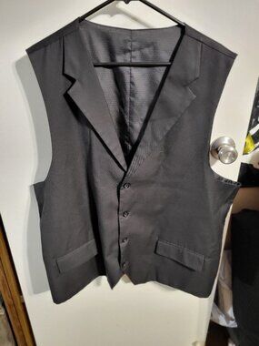 FORMAL APOLLO KING LAPEL BLACK TUXEDO/SUIT VEST SZ 54L